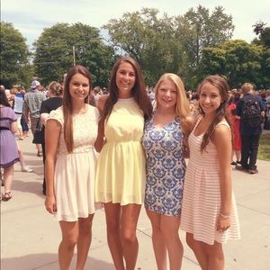 Jack. Yellow and white checked dress